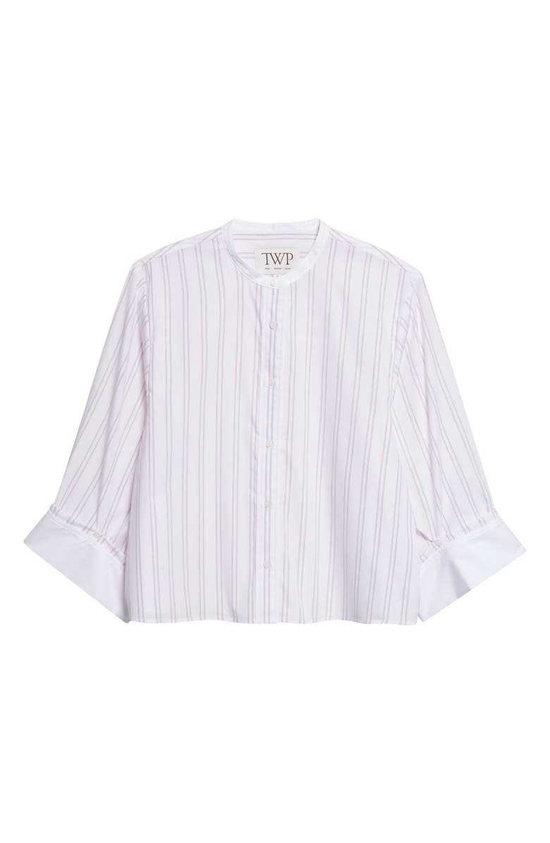 TWP The Beau Stripe Button-Up Shirt, Main, color, White / Wine