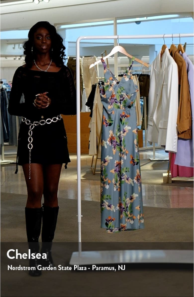 Sandrine Floral Halter Dress, sales video thumbnail