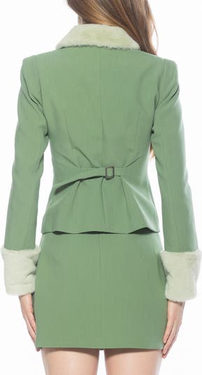 Fran Faux Fur Trim Twill Jacket