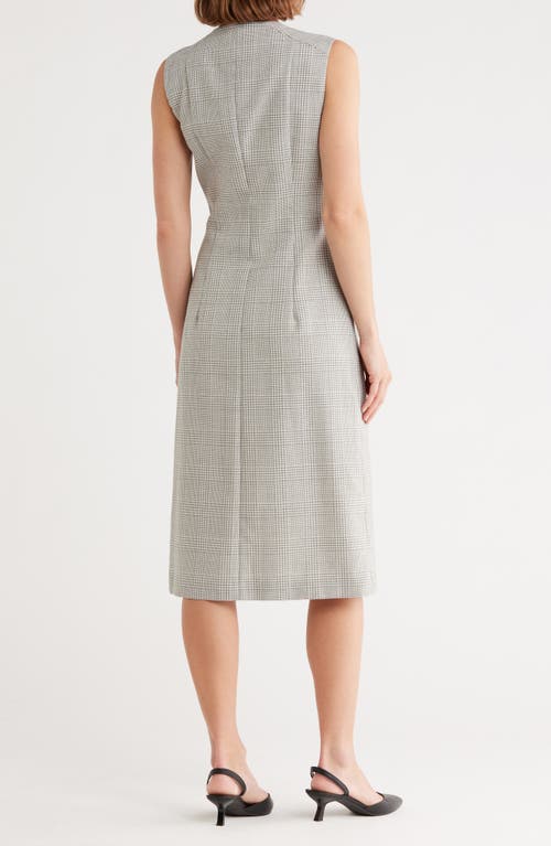 Hugo Boss Boss Dimala Plaid Virgin Wool Blazer Dress In Gray