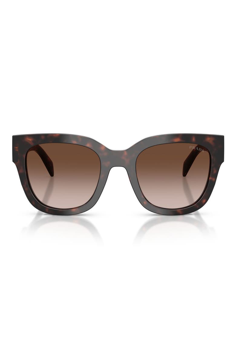 53mm Square Sunglasses, Main, color, ROOT TORTOISE / BROWN GRADIENT