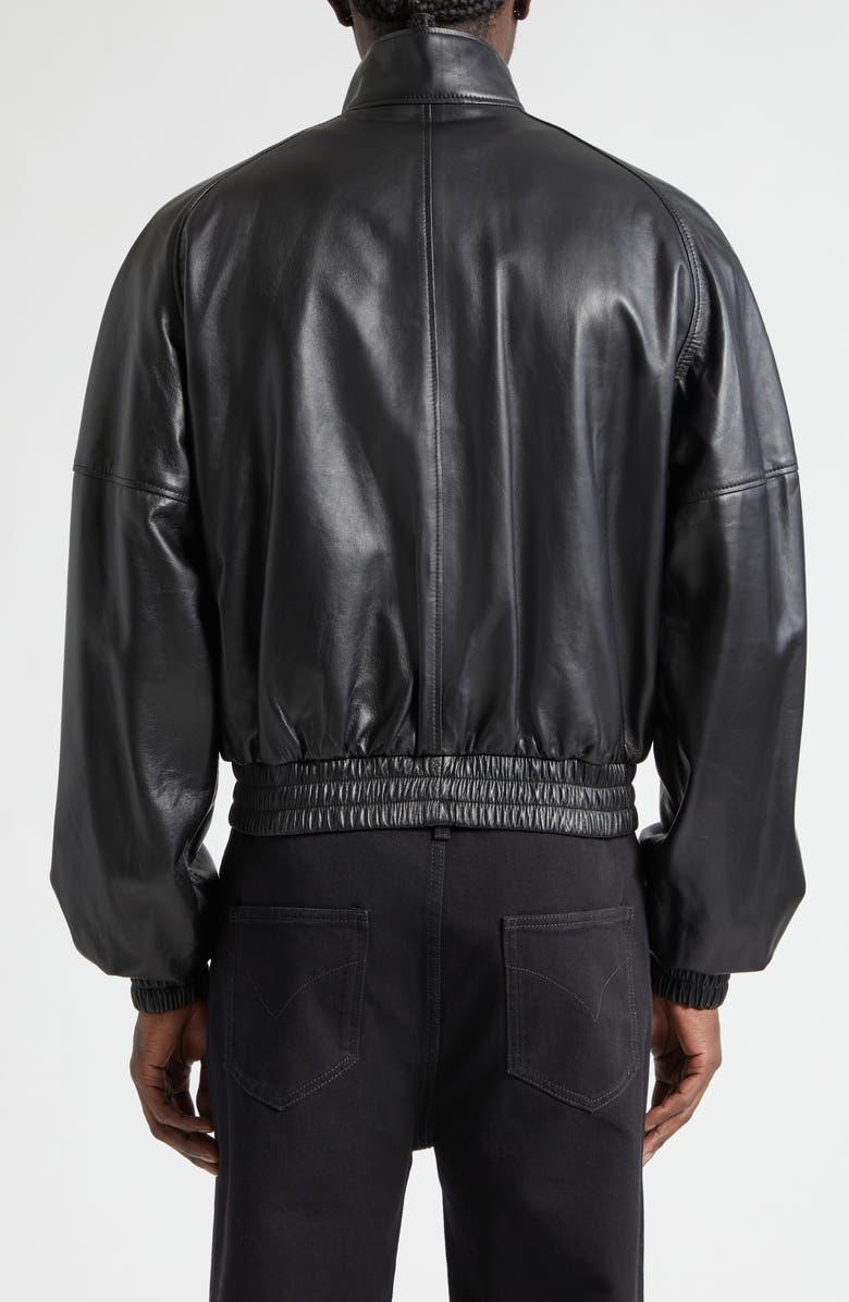 LU'U DAN Blouson Leather Jacket, Alternate, color, Black