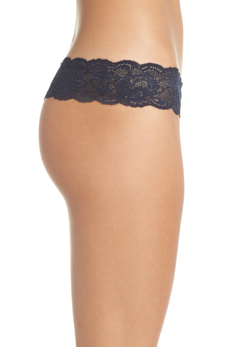 'Never Say Never Cutie' Thong, Alternate, color, NOCTURNAL BLUE