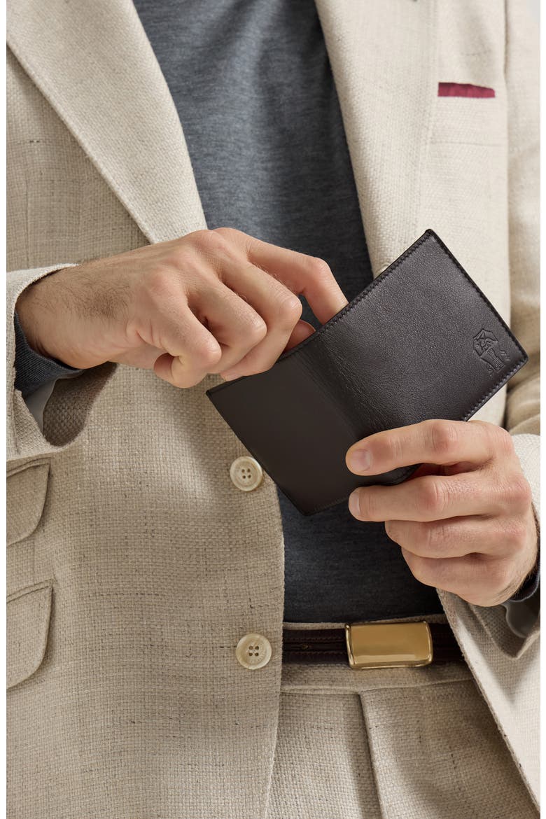 Calfskin wallet, Alternate, color, Dark Brown