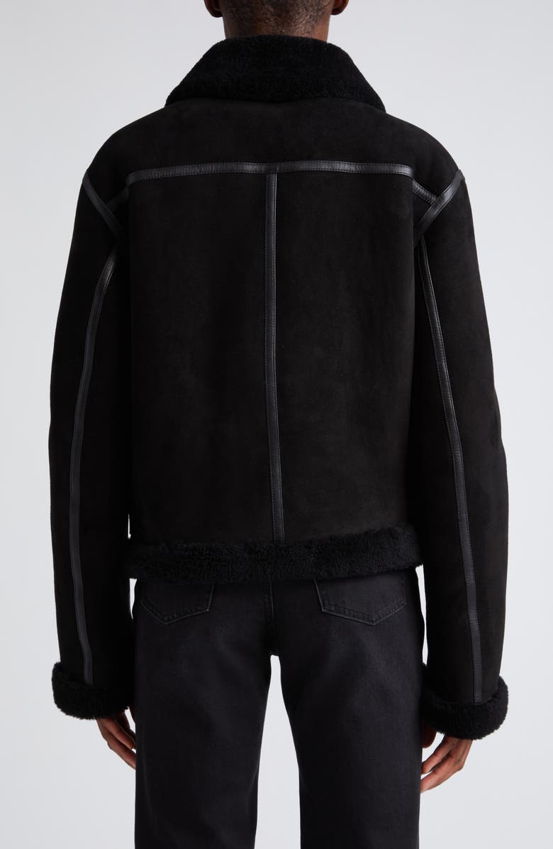 TOTEME Genuine Shearling Aviator Jacket, Alternate, color,