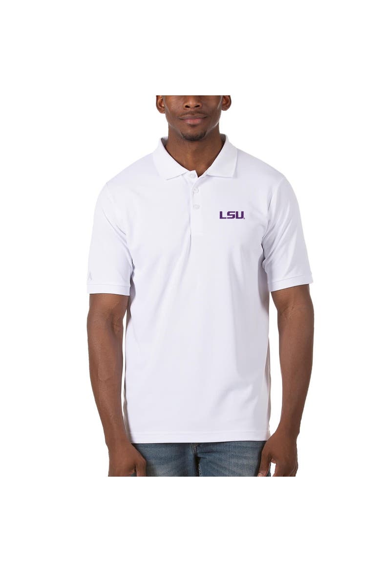Men's Antigua White LSU Tigers Legacy Pique Polo, Main, color, White