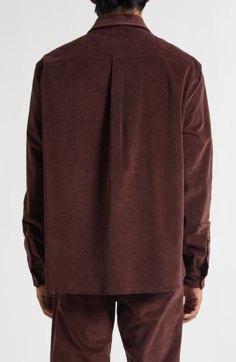 Dolce&Gabbana Fine Wale Corduroy Western Shirt, Alternate, color, R5515 Marrone 10