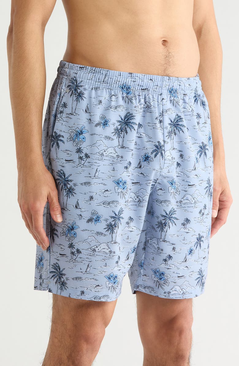 Tommy Bahama Huntington Beach Views 8-Inch Hybrid Swim Trunks, Alternate, color, Evertide