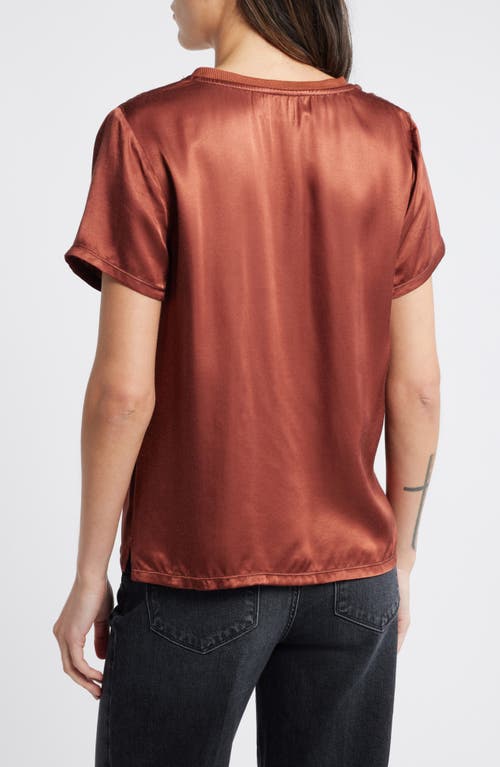 Nation Ltd June V-neck T-shirt In Cinnamon
