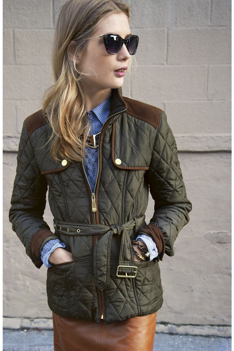 Quilted Field Jacket, Alternate, color, BLACK/ BLACK