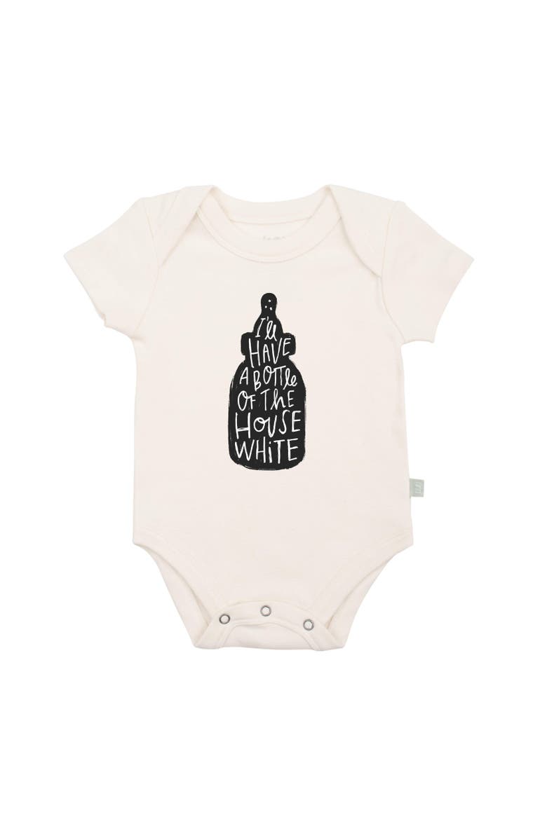 Finn + Emma Organic Baby Graphic Bodysuit | House White, Main, color, Off White