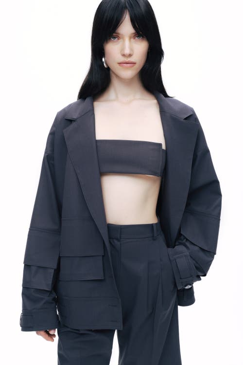Shop Nocturne Cargo Pocket Jacket In Anthracite
