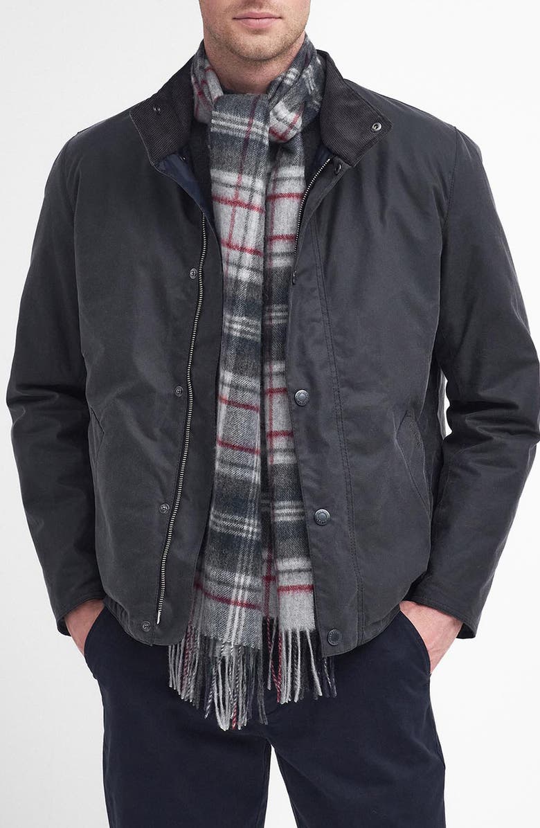 Barbour New Check Tartan Wool & Cashmere Scarf, Main, color, 