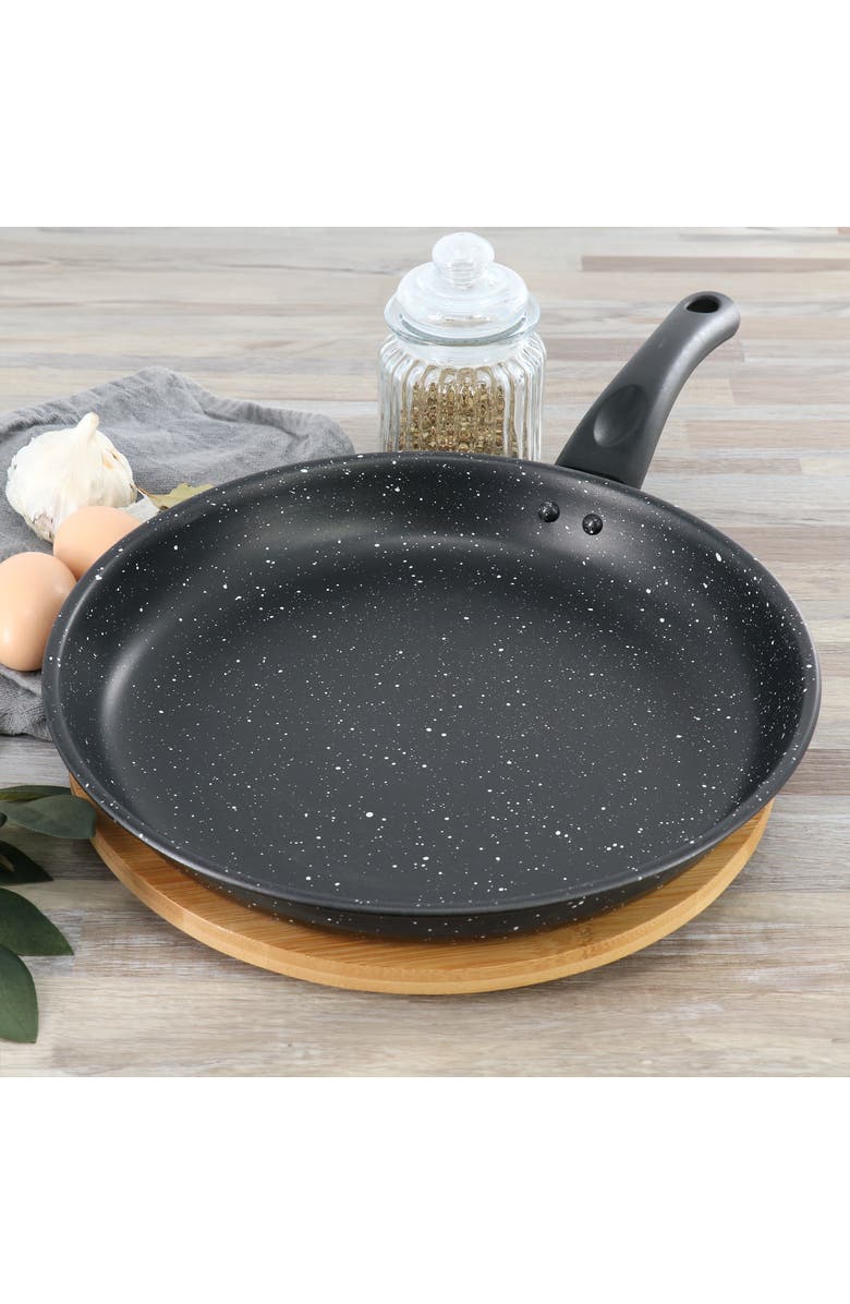 Gibson Home Delhi 11 Inch Round Nonstick Carbon Steel Frying Pan, Alternate, color, White