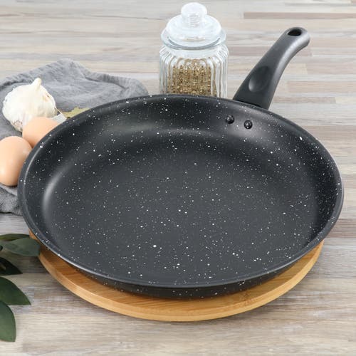 Gibson Home Delhi 11 Inch Round Nonstick Carbon Steel Frying Pan In Black