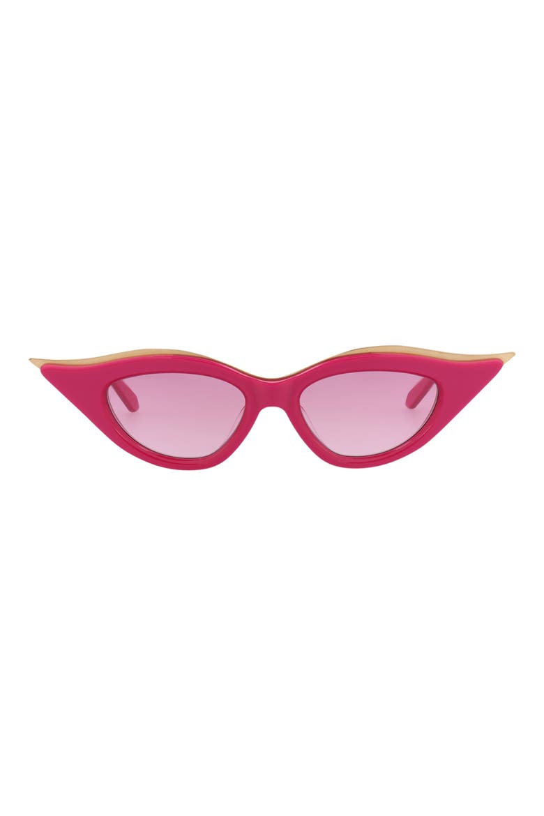 49mm Cat Eye Sunglasses, Main, color, PINK PINK PINK