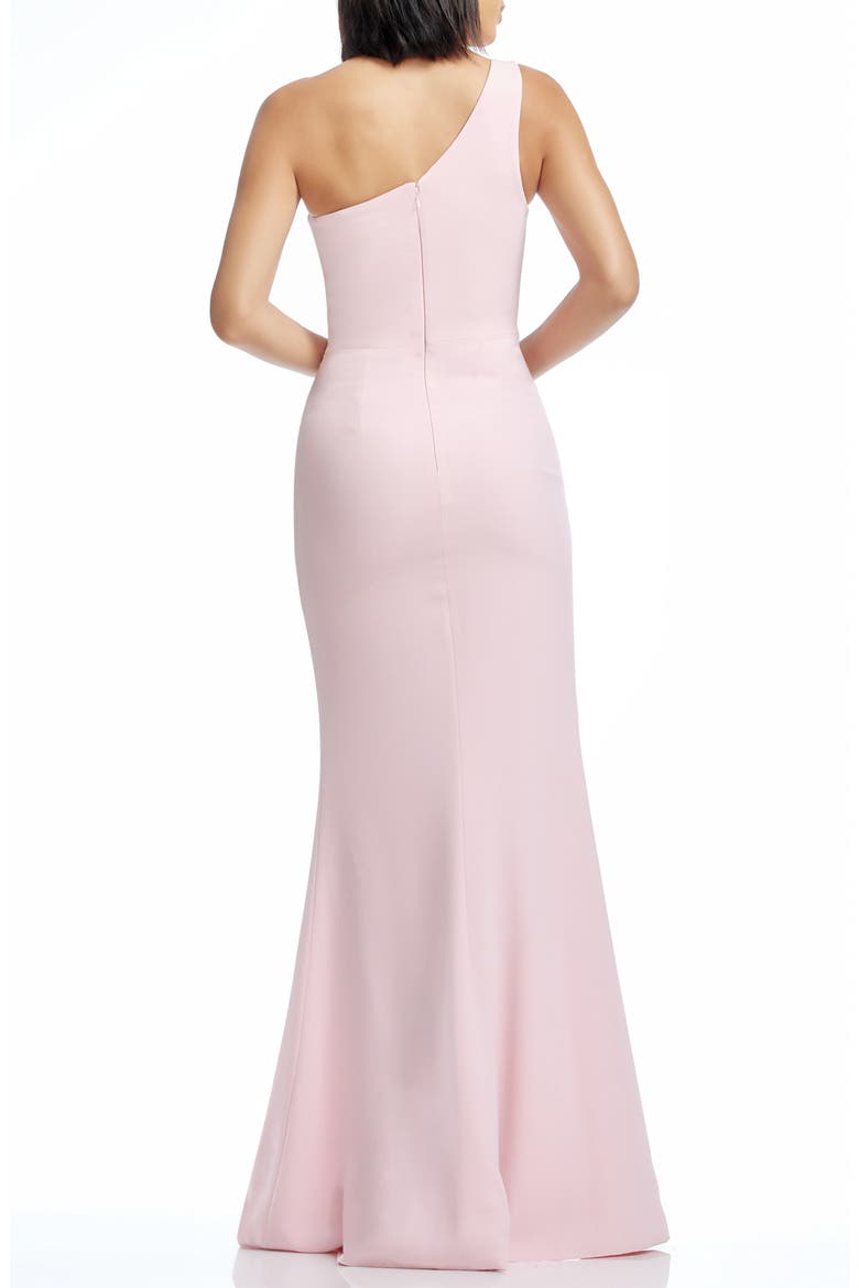 Magdalynn Asymmetric One Shoulder Mermaid Gown, Alternate, color, VINTAGE PINK