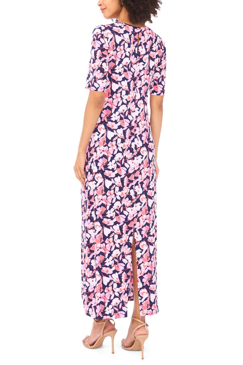 Floral Print Maxi Dress, Alternate, color, CLASSIC NAVY