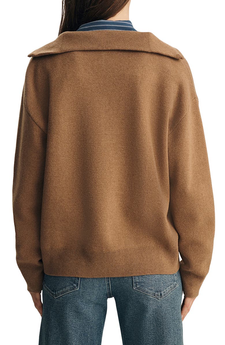 Mavi Jeans Half Zip Polo Sweater, Alternate, color, Kelp