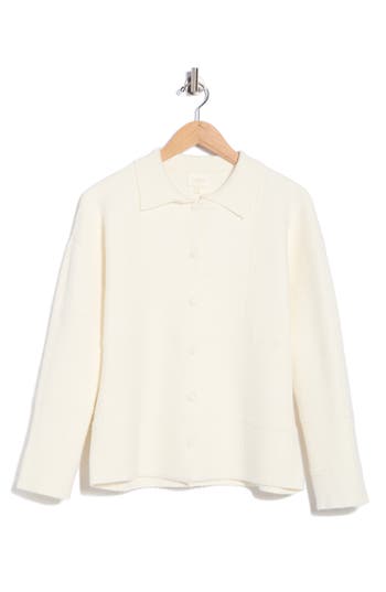 Cyrus Textured Sweater Jacket In Neutral
