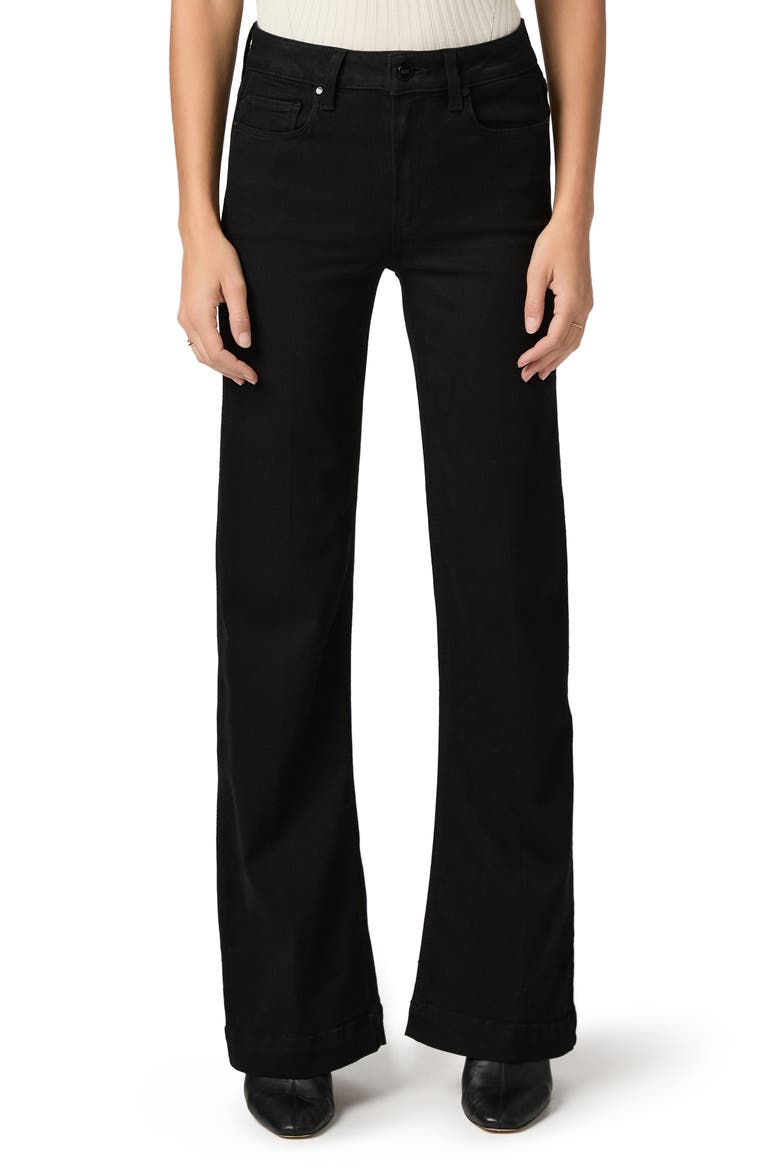 Leenah High Waist Wide Leg Jeans, Main, color, BLACK SHADOW