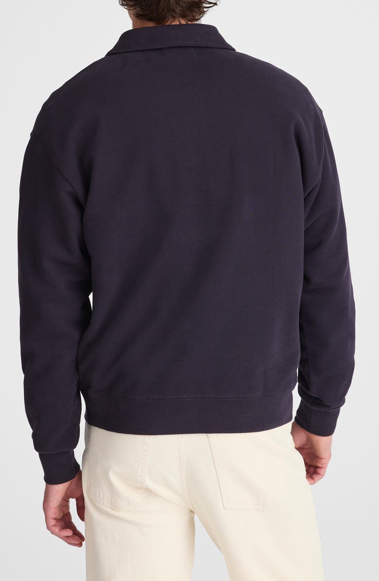 Madewell The McCarren Midweight Quarter Zip Sweatshirt, Alternate, color, Obsidian Blue