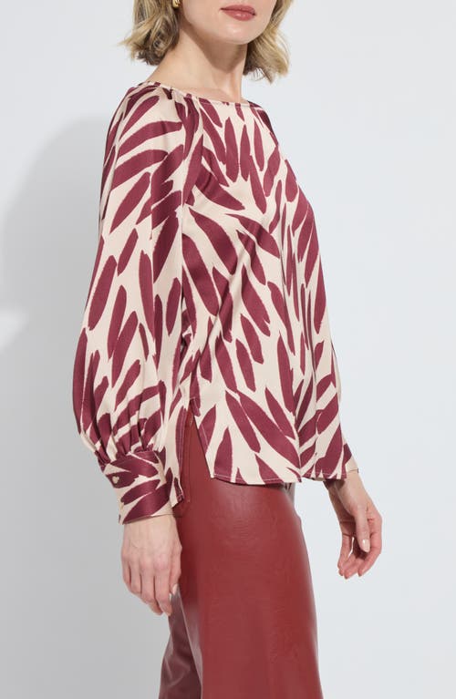 Lyssé Lysse Naila Raglan Sleeve Top In Burgundy