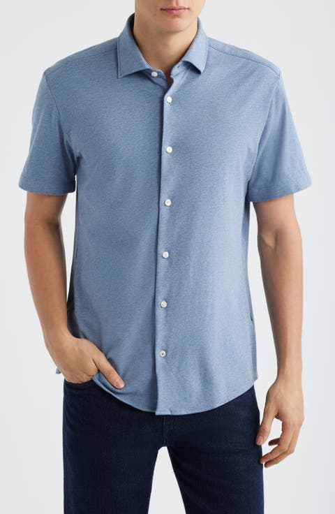 Roan Stretch Cotton Button-Up Shirt