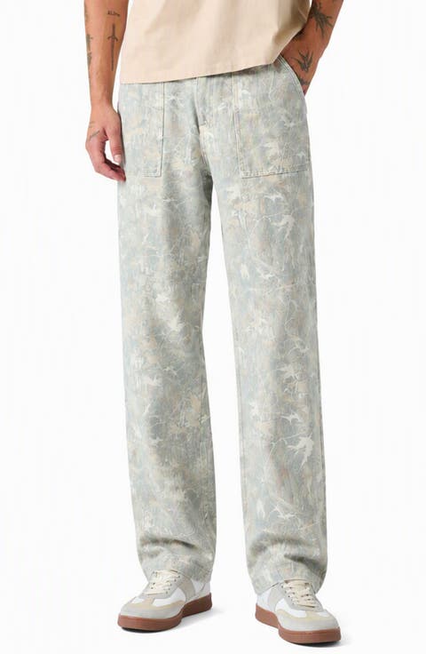 Camo Canvas Utility Carpenter Pants
