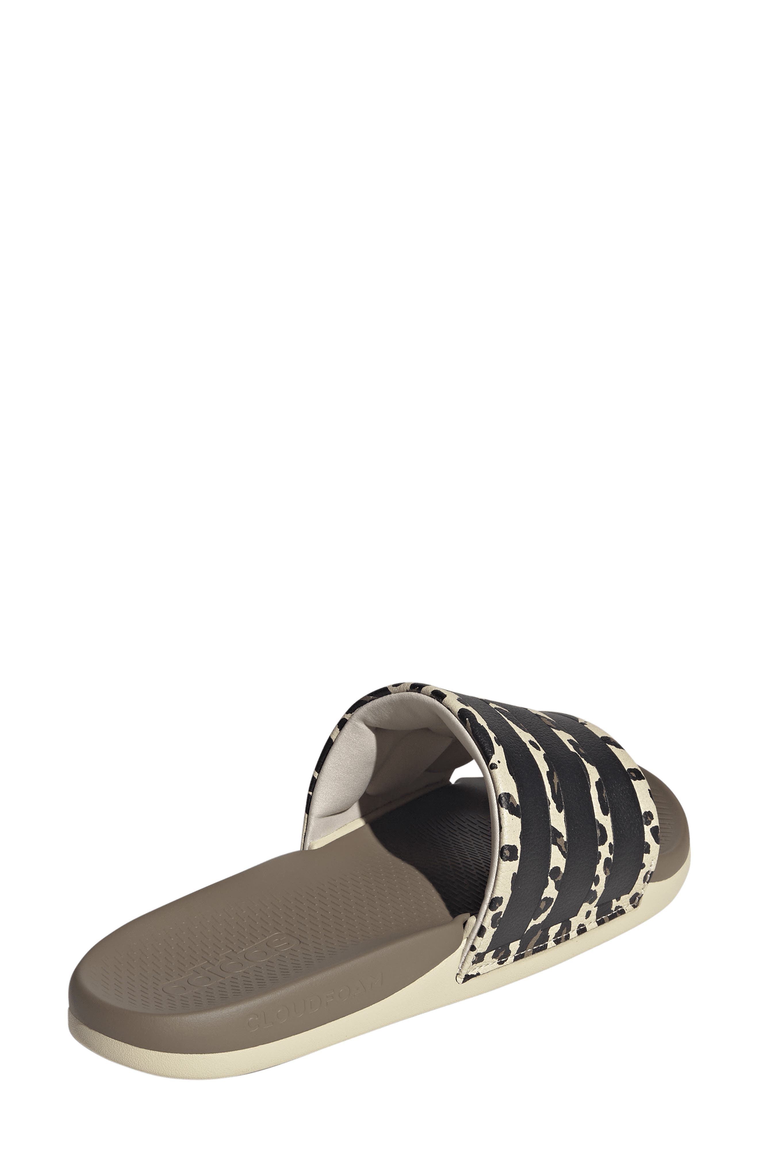 adidas Gender Inclusive Adilette Comfort 2.0 Slide Sandal, Alternate, color, Crystal Linen/ Black/ Linen