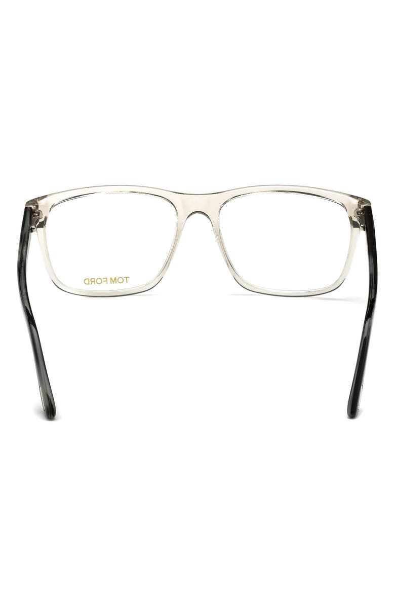 TOM FORD 56mm Blue Block Optical Glasses, Alternate, color, Grey/ Striped Blue