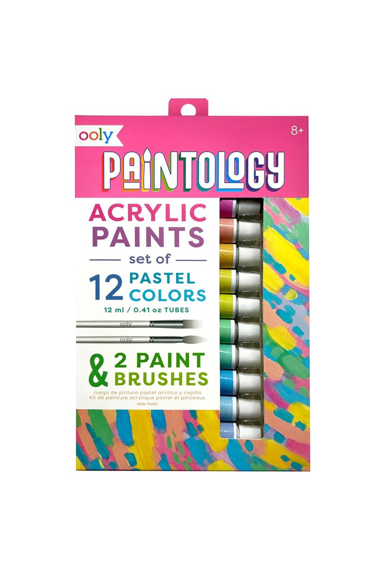 Paintology Acrylic Paint Set, 12 Pastel Colors, Main, color, Multicolored