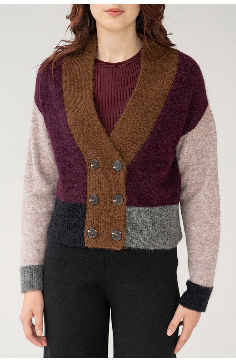 SSKEIN Color Block Cardigan, Main, color, 