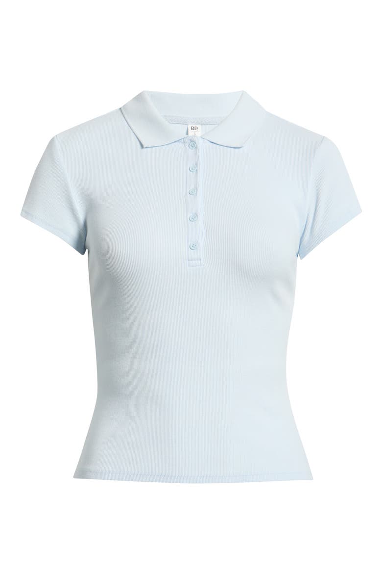 Stretch Cotton Rib Polo, Main, color, BLUE BREEZE