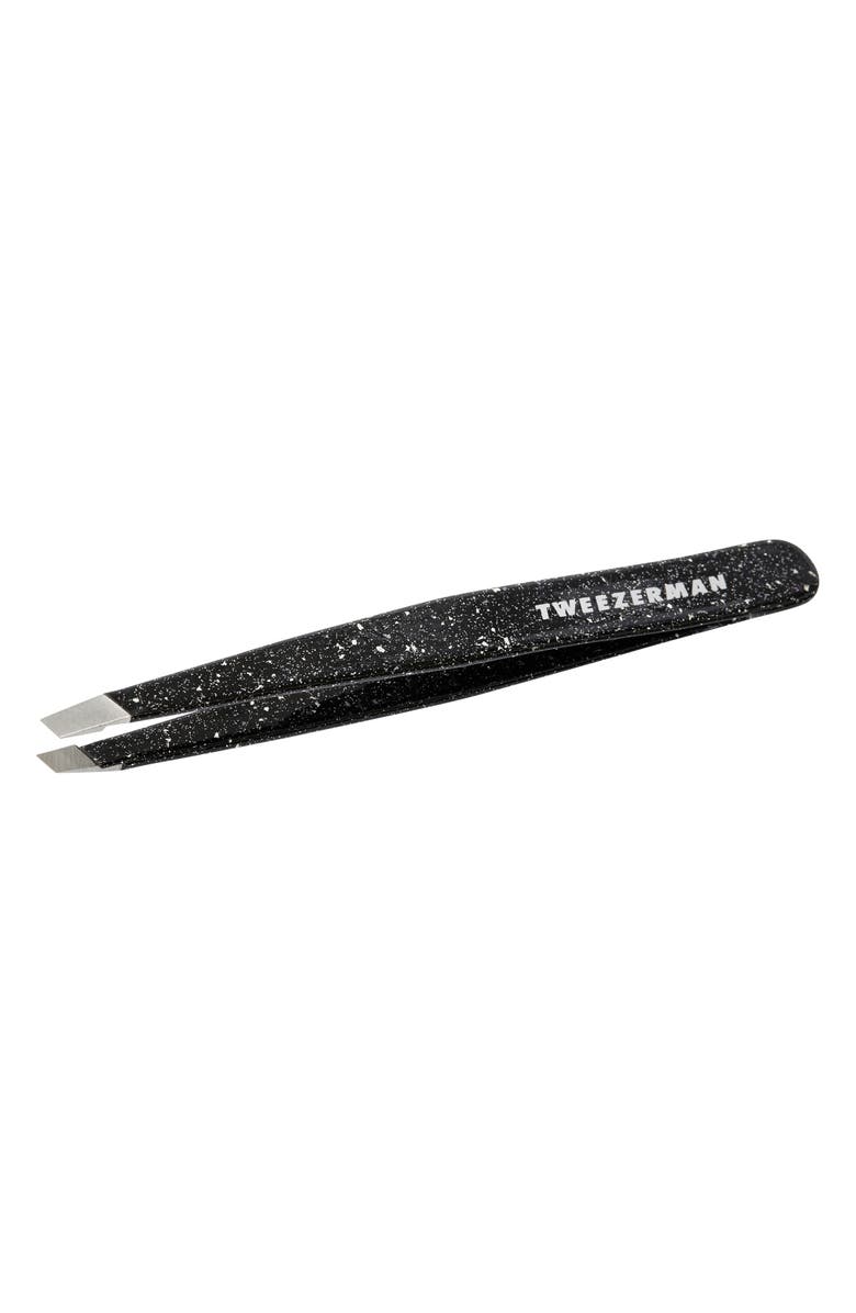 TWEEZERMAN Dusted Onyx Slant Tweezer, Main, color, Onyx