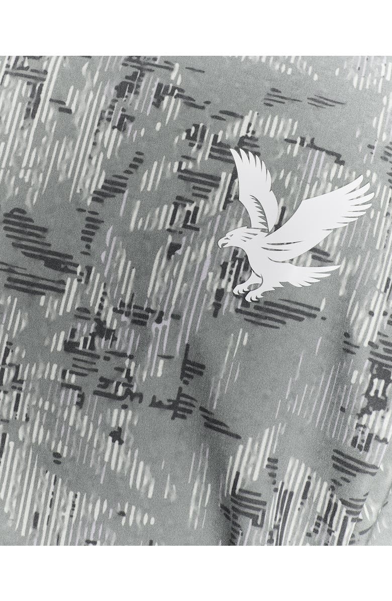 Lyle & Scott Golf Printed Half Zip Windjammer Jacket, Alternate, color, True Iron/ Jet Black