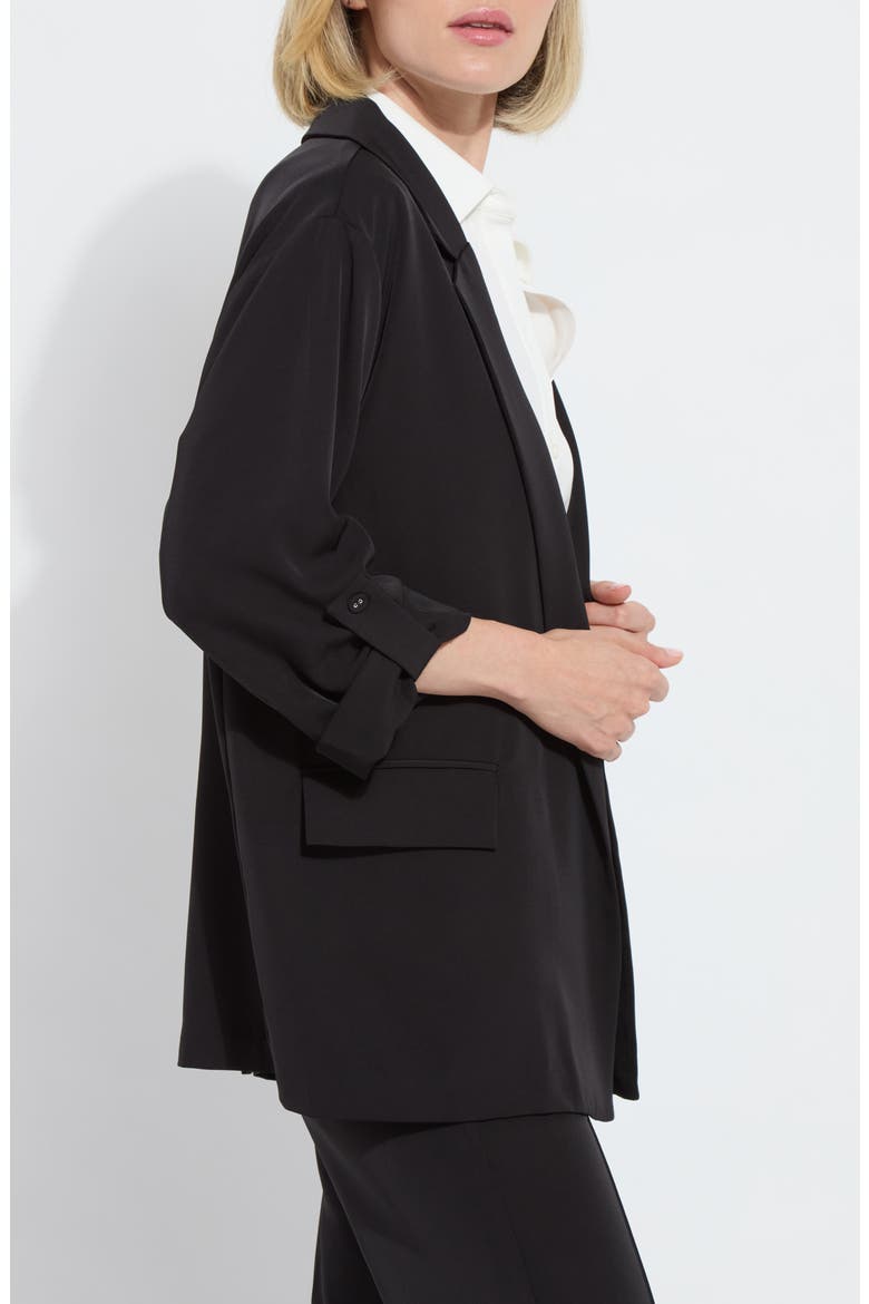 Genevieve Relaxed Blazer, Alternate, color, BLACK