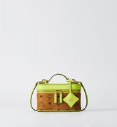 MCM Mini Aren Vanity Case In Visetos Leather Mix