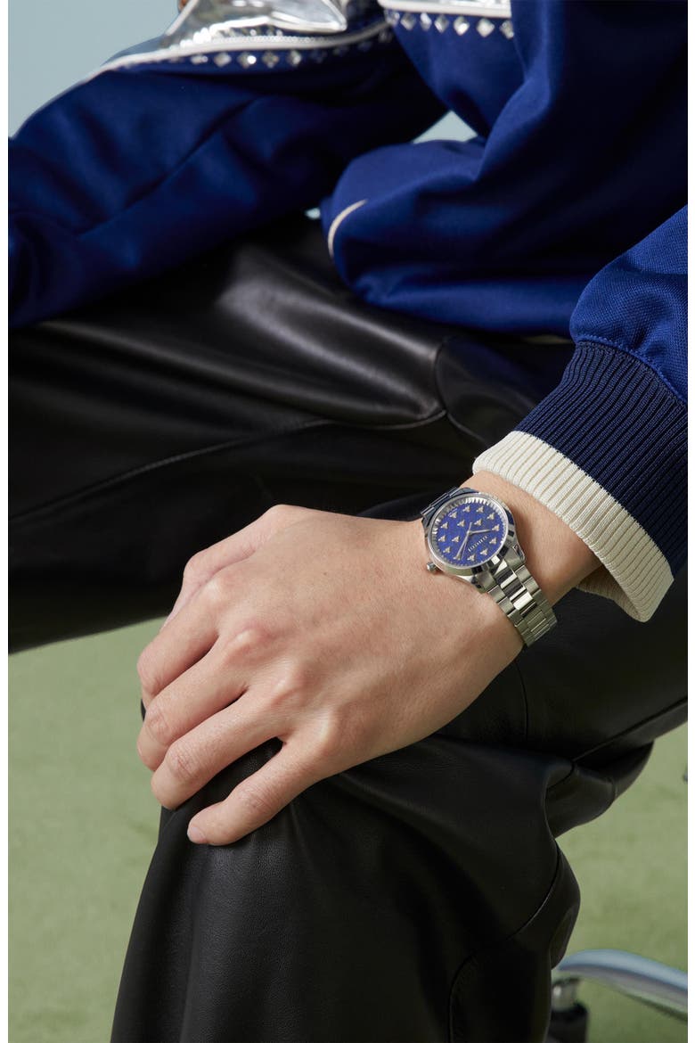 G-Timeless Lapis Bracelet Watch, 32mm, Alternate, color, BLUE