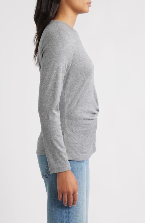 Wit & Wisdom Twist Front T-shirt In Gray