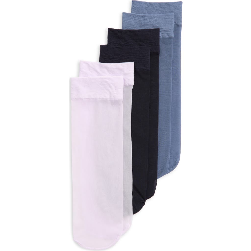 Nordstrom 3-pack Everyday Sheer Ankle Socks In White