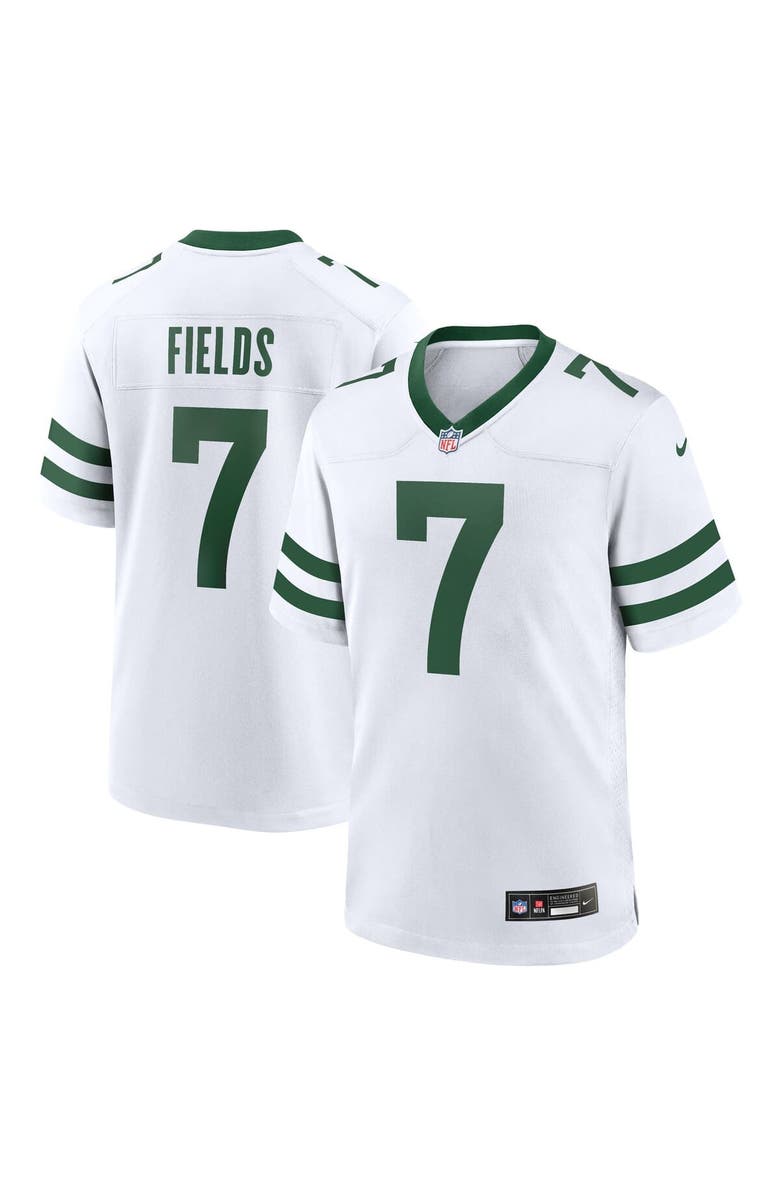 Nike Men's Nike Justin Fields Legacy White New York Jets Game Jersey, Main, color, White