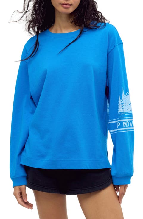 Logo Hustle Layer Long Sleeve Graphic Tee