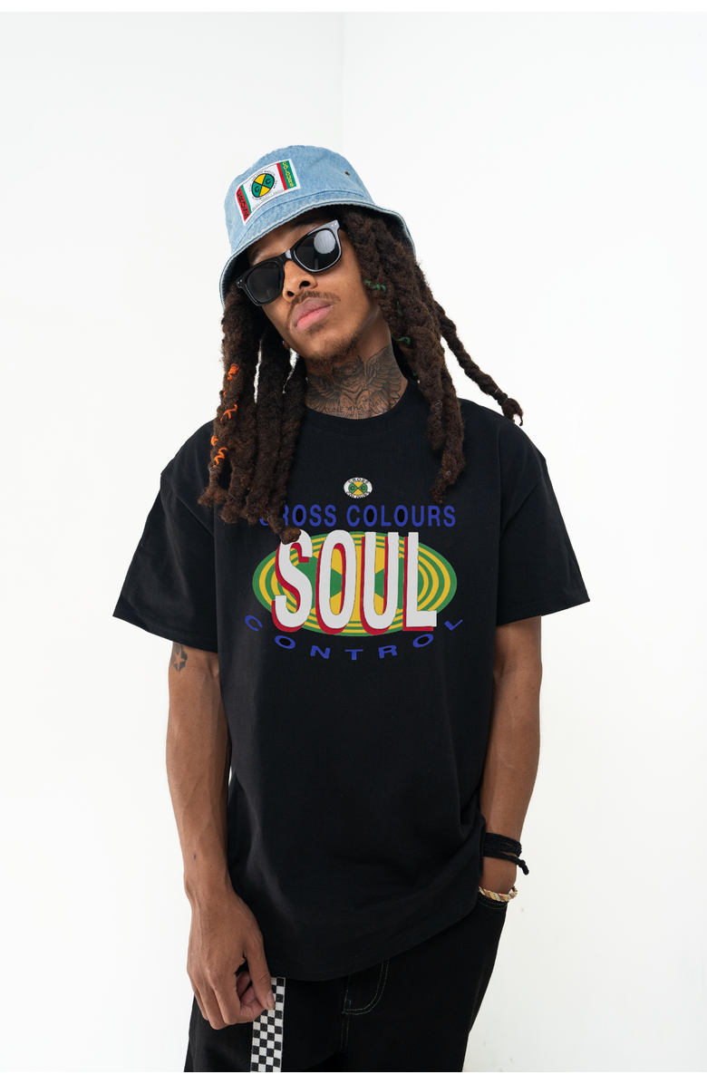 Cross Colours Soul Control T-Shirt, Main, color, Black