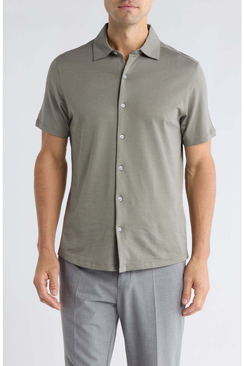 Orlando Short Sleeve Button-Up Shirt, Main, color, OLIVE