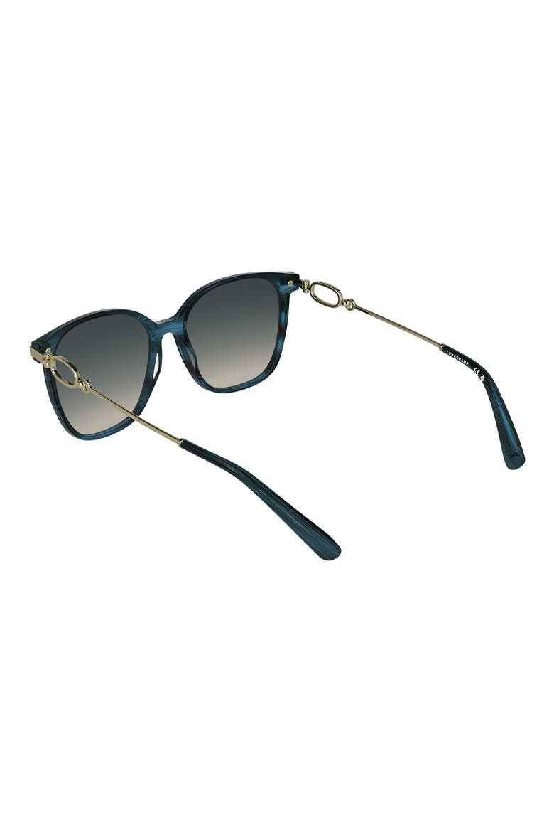Foulonn 55mm Gradient Modified Rectangular Sunglasses, Alternate, color, STRIPED BLUE