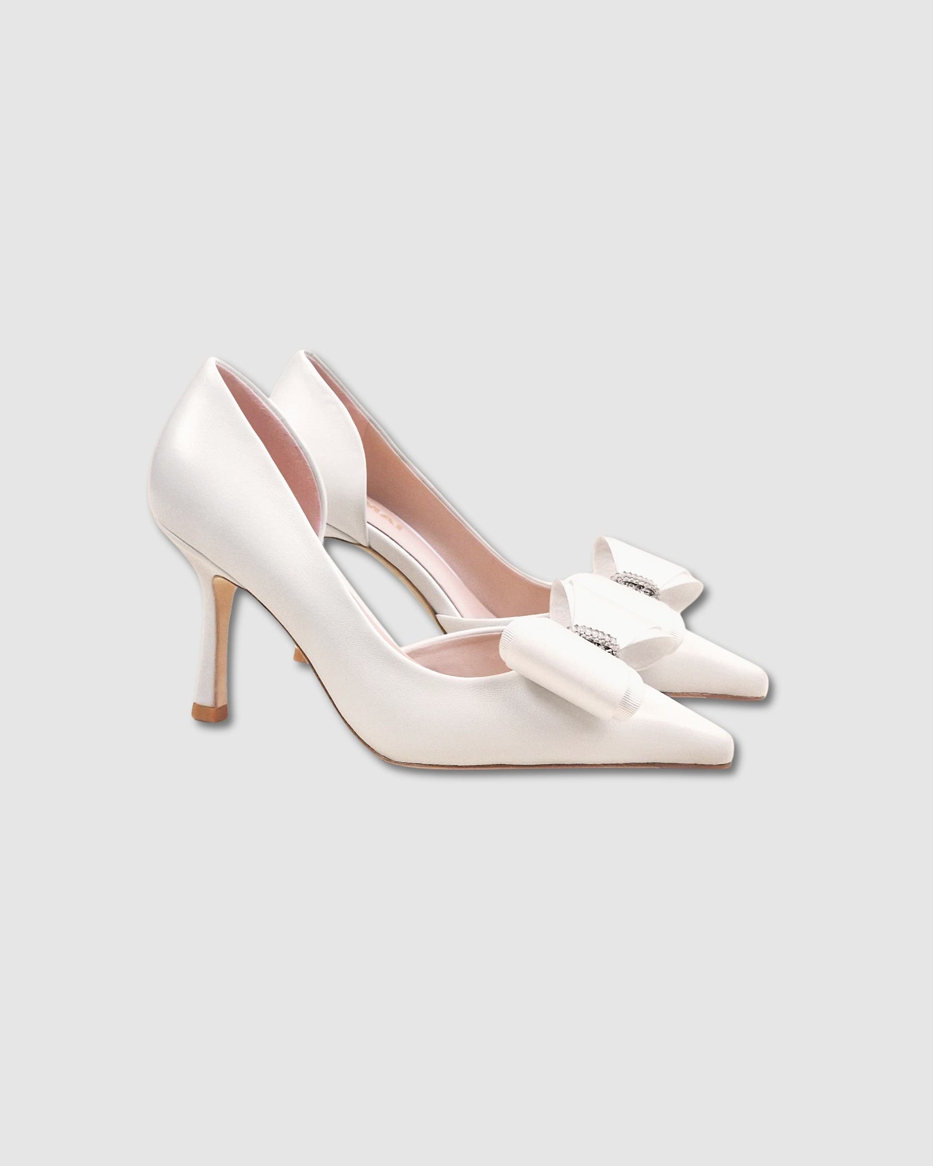 Iris Leather Pumps, Alternate, color, WHITE