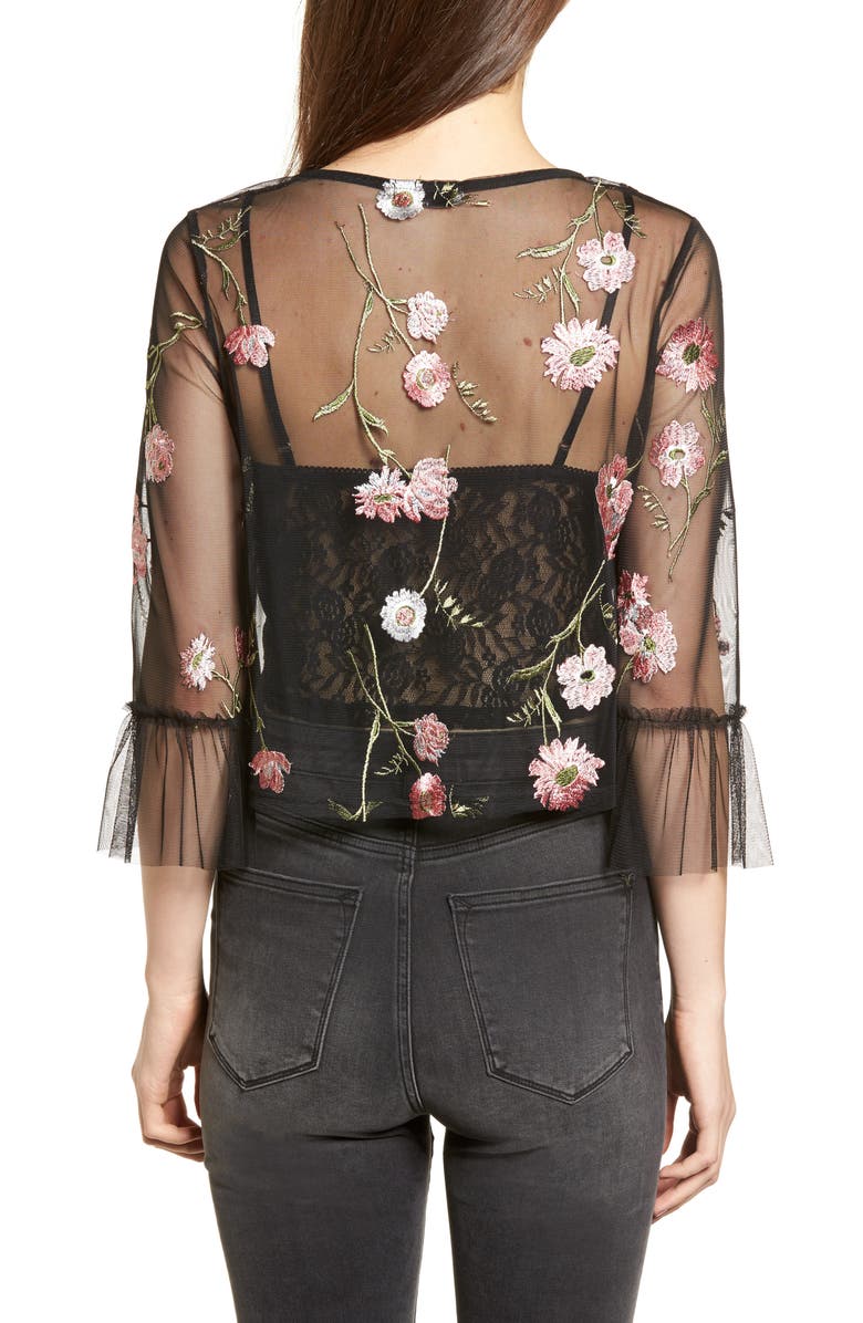 Ten Sixty Sherman Embroidered Mesh Top, Alternate, color, 