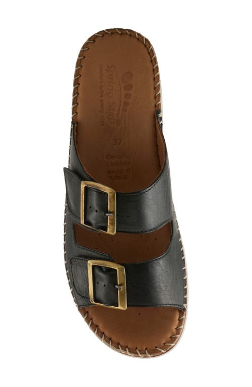 Spring Step Minisia Wedge Sandal In Black