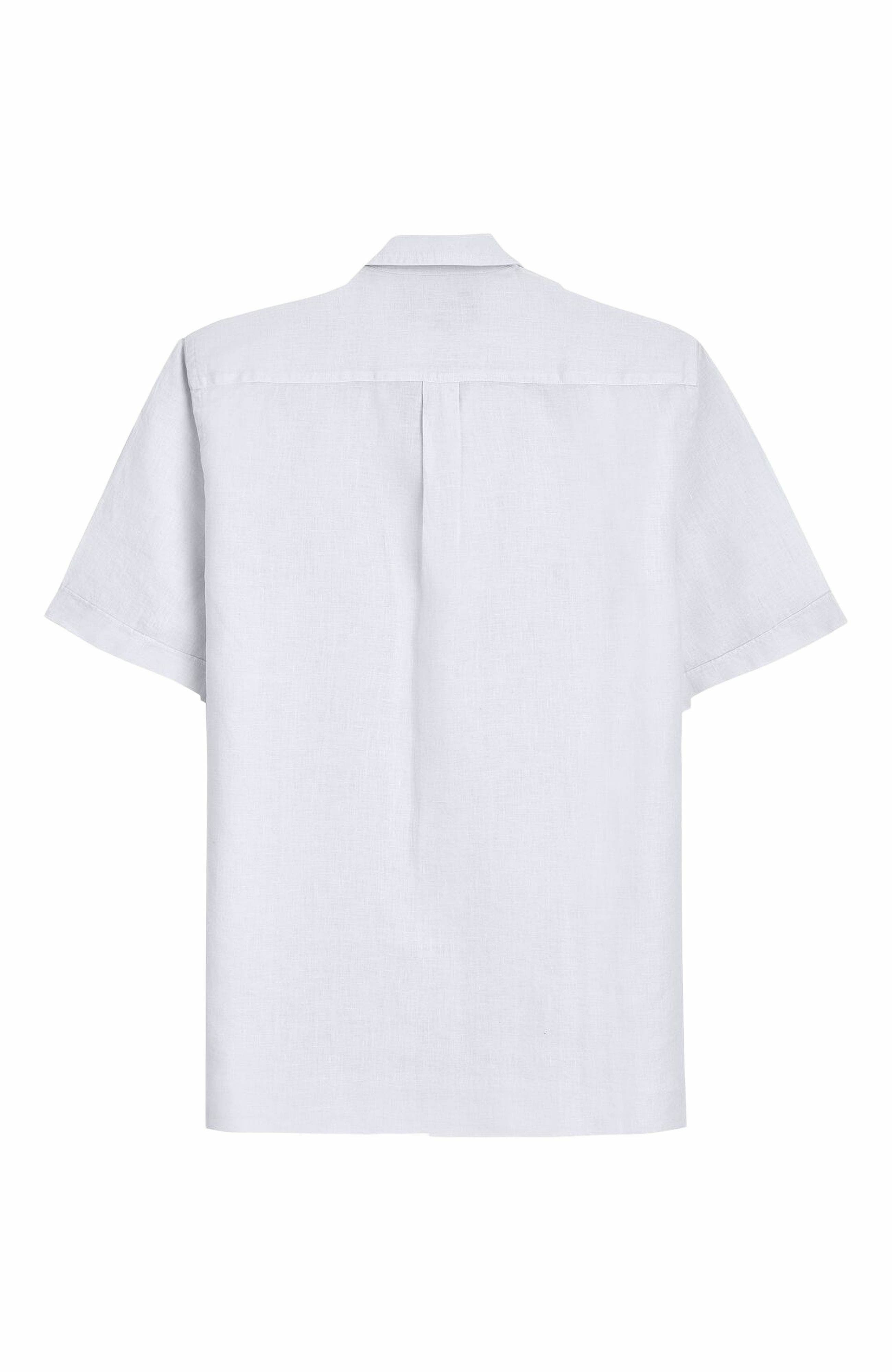 Men's Linen Solid Bowling Shirt - image 2